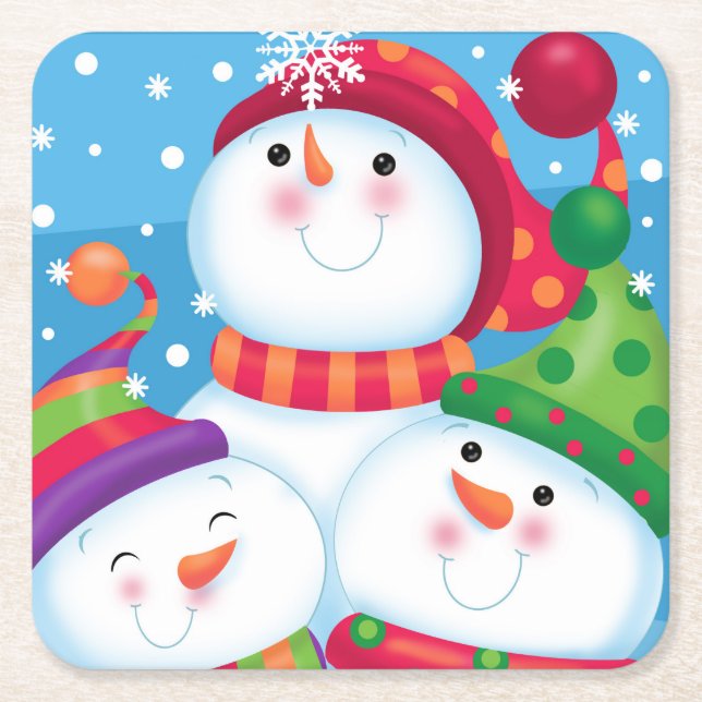 Snowman Trio Coaster (Front)