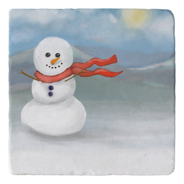 Snowman Trivet (Front)