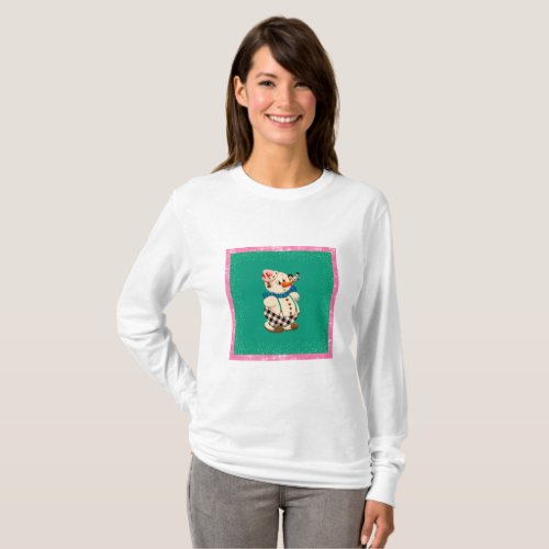 Snowman Vintage Christmas T_Shirt