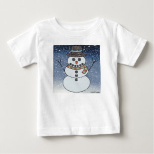 Snowman w/BG (white) - Baby T-Shirt