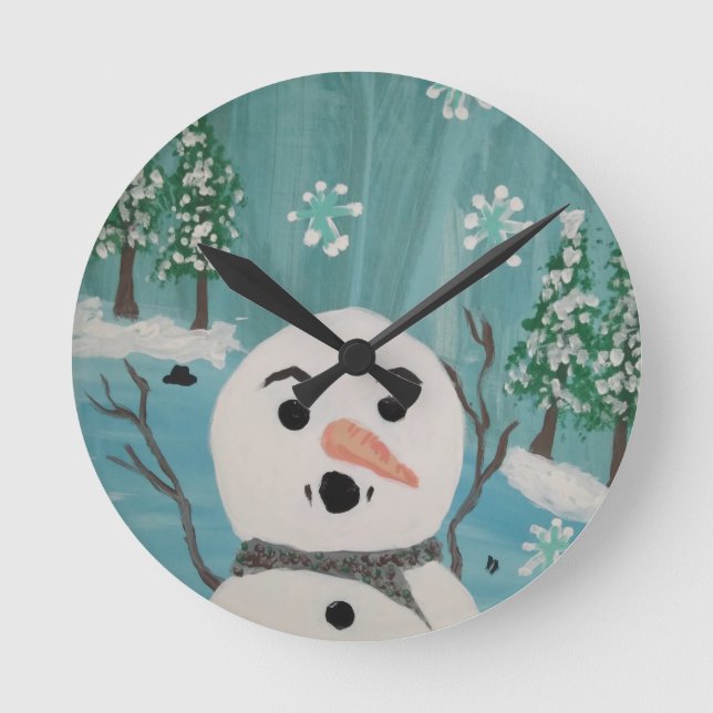 snowman wall clock (Front)