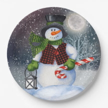 Snowman Watercolor Winter Christmas