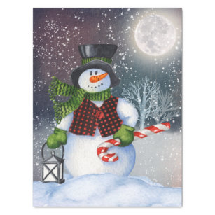 Cute Snowmen Tissue Paper, Zazzle