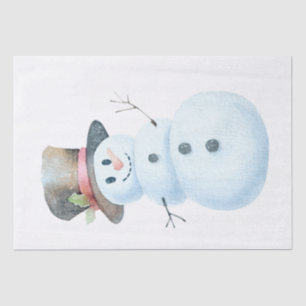 Snowman Watercolor Winter Christmas Tissue Paper
