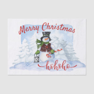 Snowman Watercolor Winter Christmas Tissue Paper