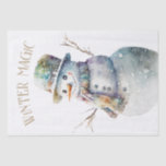Snowman Watercolor Winter Christmas Tissue Paper<br><div class="desc">Snowman Watercolor Winter Christmas</div>