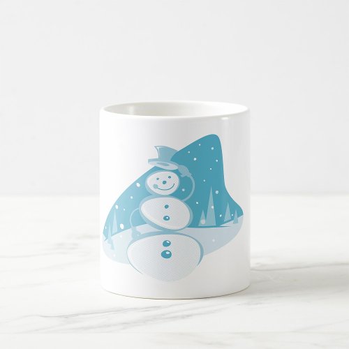 Snowman Wearing A Top Hat Coffee Mug