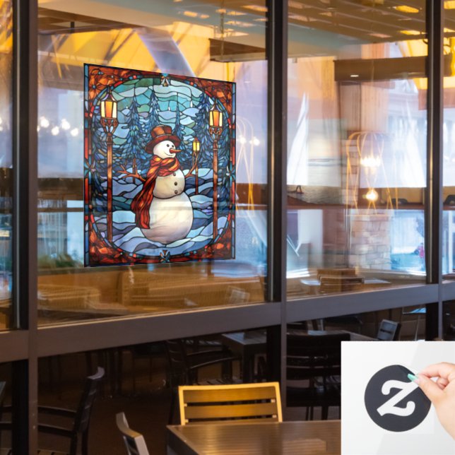 Snowman Window Cling (Restaurant Window)