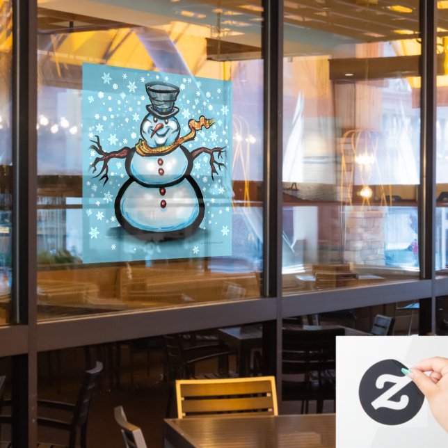 Snowman Window Cling (Restaurant Window)