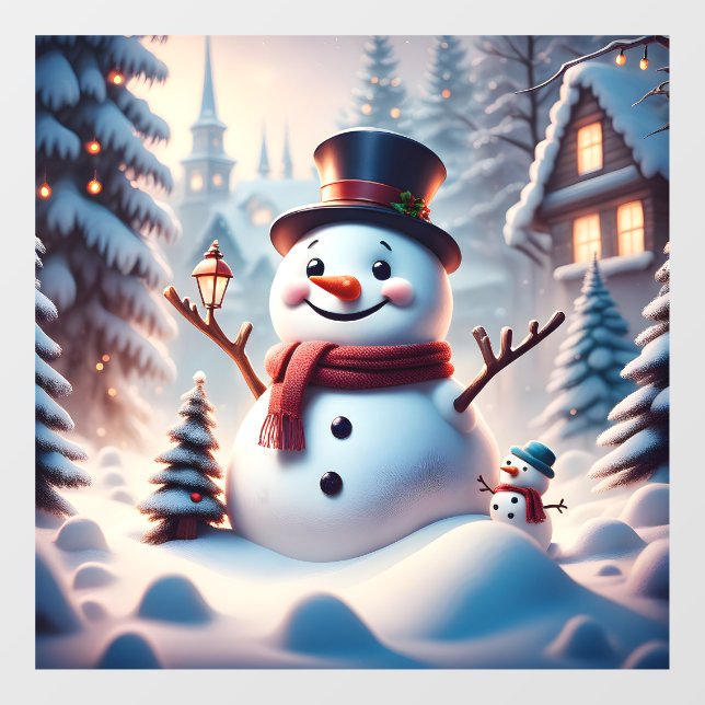 Snowman Window Cling (Sheet)