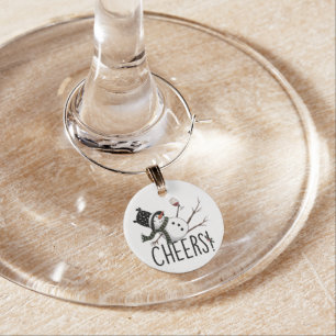 Snowman Wine Christmas Funny Drinking Wine Santa  Charm
