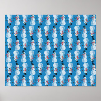 SNOWMAN WINTER BACKGROUNDS WALLPAPERS TEMPLATES TE POSTER