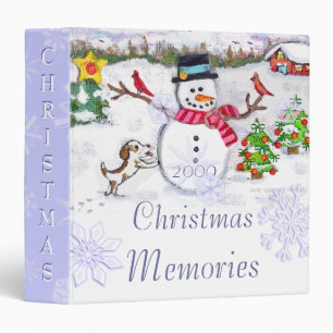 Snowman Winter Christmas Photo Binder Medium