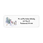 Snowman Winter Christmas Return Address Label<br><div class="desc">Snowman Winter Christmas Return Address Label</div>