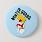 Snowman Winter Guard Button