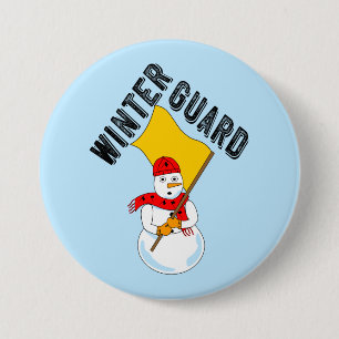 Snowman Winter Guard Button