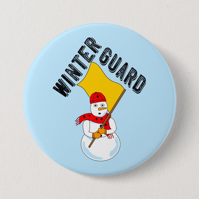 Snowman Winter Guard Button (Front)