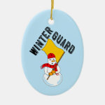 Snowman Winter Guard Metal Ornament