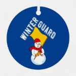 Snowman Winter Guard Metal Ornament