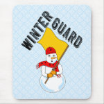 Snowman Winter Guard Mouse Pad