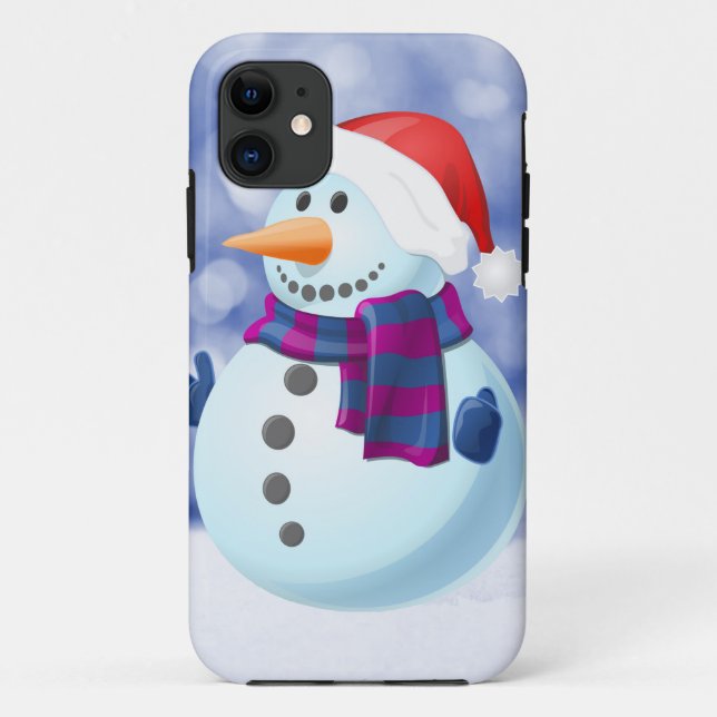 Snowman Winter Merry Christmas Snow Case-Mate iPhone Case (Back)
