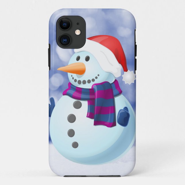 Snowman Winter Merry Christmas Snow Case-Mate iPhone Case (Back)