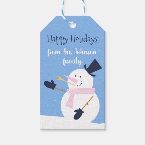 Snowman Winter Personalized Gift Tags