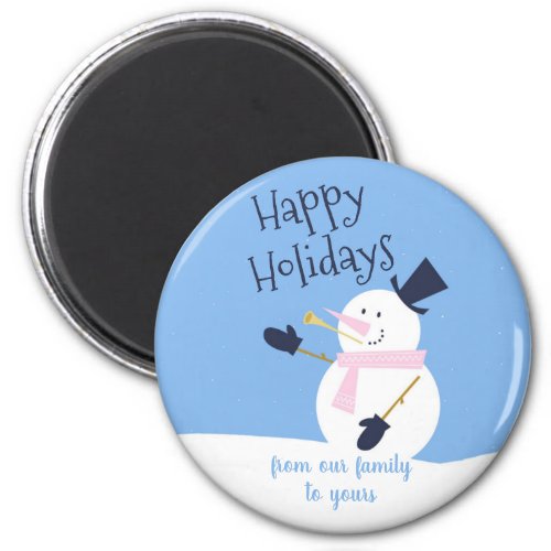 Snowman Winter Personalized Magnet