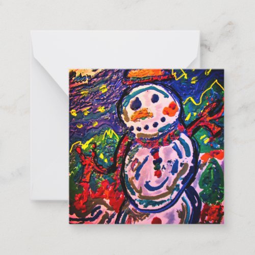 Snowman Winter  Postcard Photo Print