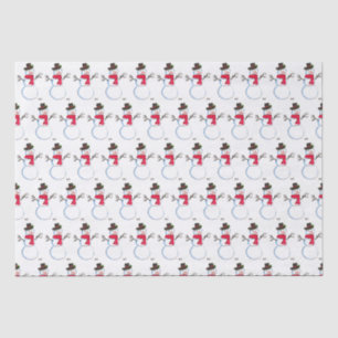 Snowman Winter Retro Vintage Party Xmas Tissue Paper
