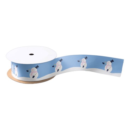 Snowman Winter Satin Ribbon