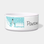 Snowman Winter Scene Bowl<br><div class="desc">Nothing better thank Snow and a Snowman</div>