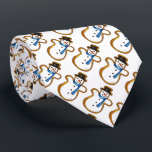Snowman Winter Snow Christmas Hanukkah Holiday Neck Tie<br><div class="desc">Tie features an original holiday-themed illustration of a sugar cookie snowman. Perfect for Christmas or Hanukkah celebrations.</div>