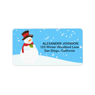 Snowman Winter Wonderland Address Labels