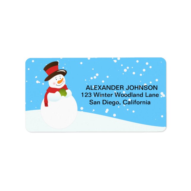 Snowman Winter Wonderland Address Labels (Front)