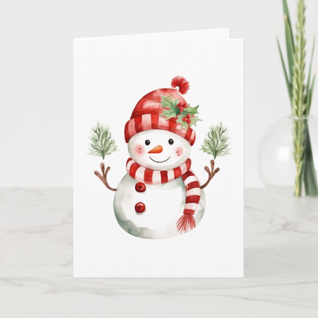Snowman Winter Wonderland Blank Card (Front)