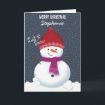 Snowman Winter Wonderland Holiday Card<br><div class="desc">Snowman Winter Wonderland Let It Snow, Let It Snow, Let It Snow. Celebrate the season with this fun and whimsical winter theme. This wintery design consists of a fun, loving snowman and two cheerful children dressed in their warmest winter sweaters. Bring out the fun with the matching accessories, gifts, party...</div>