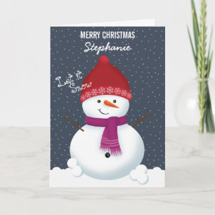 Snowman Winter Wonderland Holiday Card