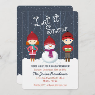 Snowman Winter Wonderland Invitation