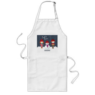 Snowman Winter Wonderland Long Apron