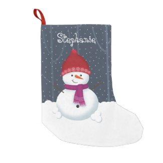 Snowman Winter Wonderland Small Christmas Stocking