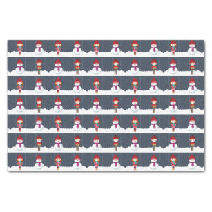 Cute Snowmen Tissue Paper, Zazzle