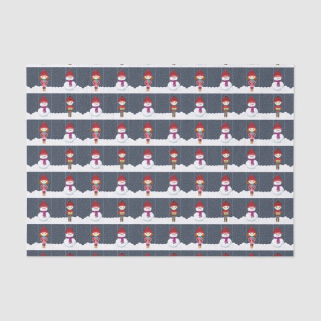 Snowman Winter Wonderland Tissue Paper (Front)