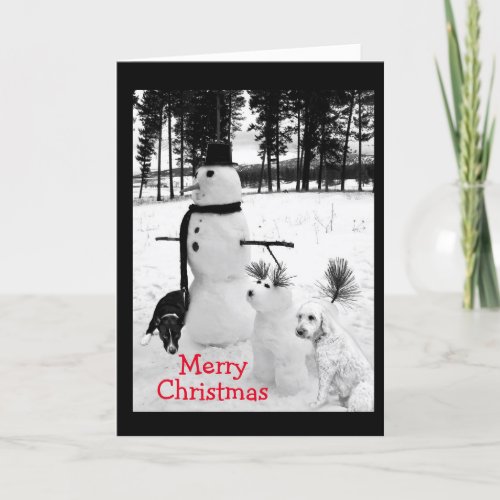 SNOWMAN WISHES FOR YOUNG DAUGHTER CHRISTMAS HOLIDAY CARD