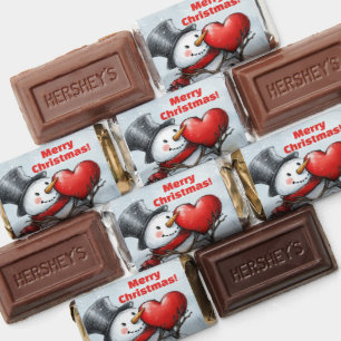 Snowman with a Big Heart Hershey's Miniatures