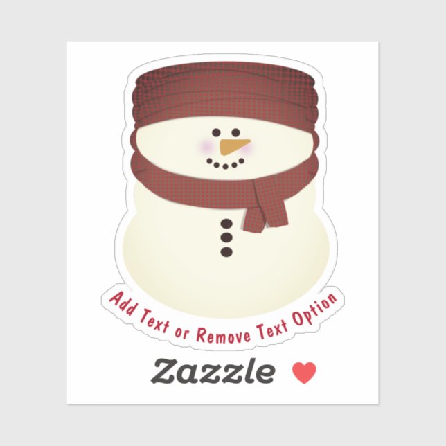 Snowman with Beanie Christmas Sticker (Sheet)