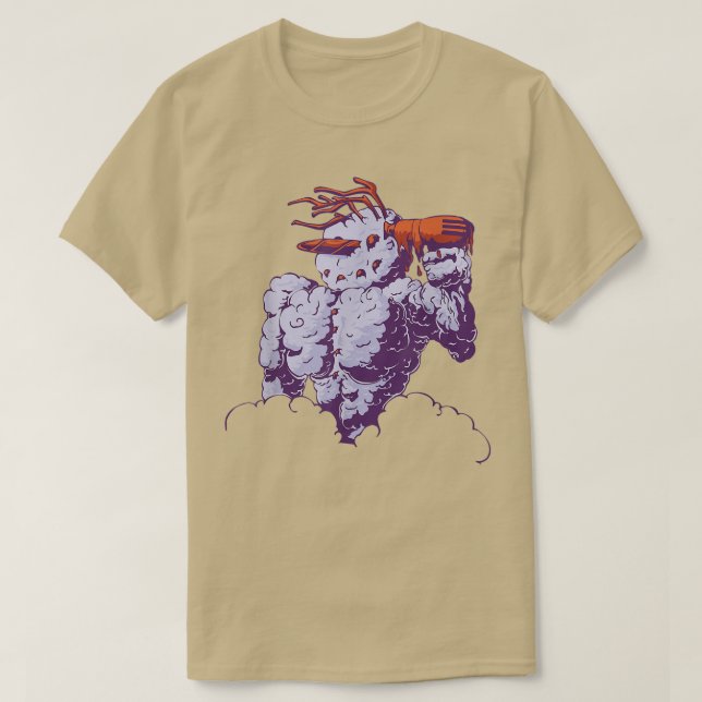 Snowman With Blow Dryer Snow Winter  T-Shirt (Design Front)