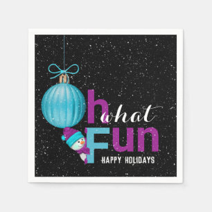 snowman with Christmas ornament Napkins