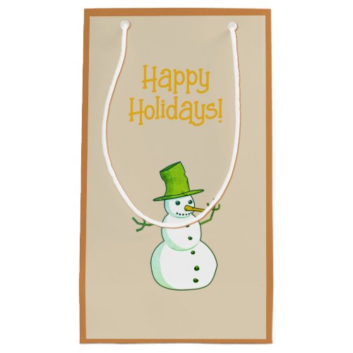 Snowman with green hat Gift Bag