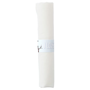 Snowman with hat and scarf. I Love Snow Napkin Bands